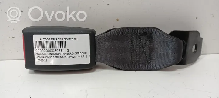 Honda Civic Rear seatbelt buckle 