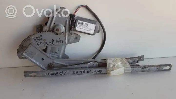 Honda Civic Rear door window regulator with motor 72710ST3E11