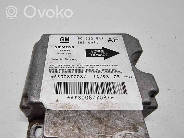 Opel Vectra B Sterownik / Moduł Airbag 90520841