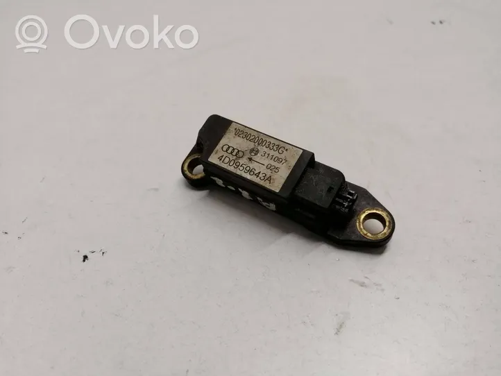 Audi A8 S8 D2 4D Airbag deployment crash/impact sensor 4D0959643A