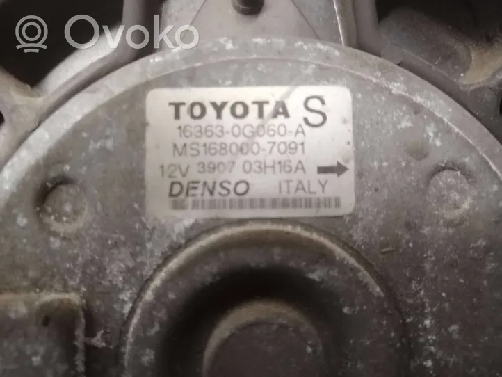Toyota Corolla Verso E121 Ventiliatorių komplektas 163630G060A