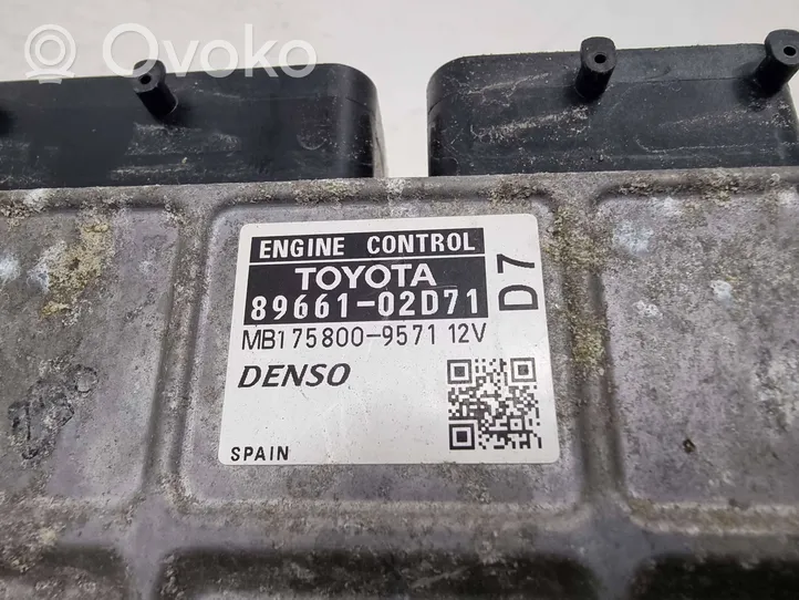 Toyota Auris 150 Komputer / Sterownik ECU i komplet kluczy 8966102D71