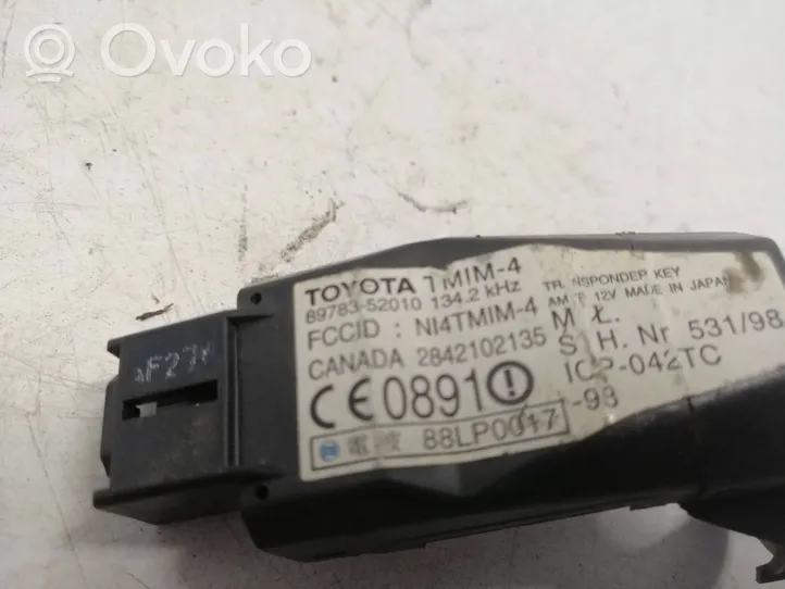 Toyota Corolla Verso E121 Lettore di codici immobilizzatore (antenna) 8978352010