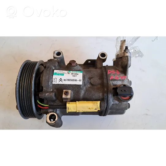 Citroen DS3 Compressore aria condizionata (A/C) (pompa) 9678656080