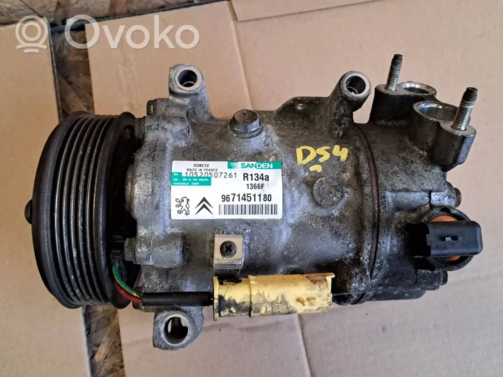 Citroen DS4 Compressore aria condizionata (A/C) (pompa) 9671451180