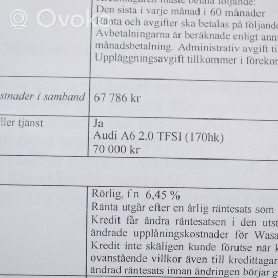 Audi A6 S6 C6 4F Käyttöopas 6N079552