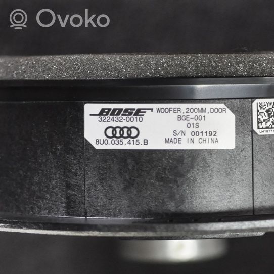 Audi Q3 8U Äänentoistojärjestelmäsarja 8U0035441A