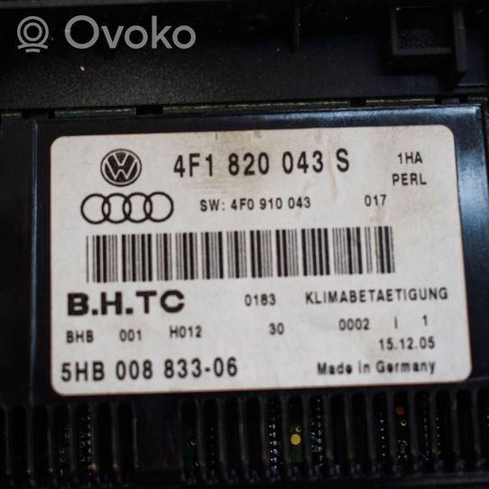 Audi A6 S6 C6 4F Przełącznik / Włącznik nawiewu dmuchawy 
