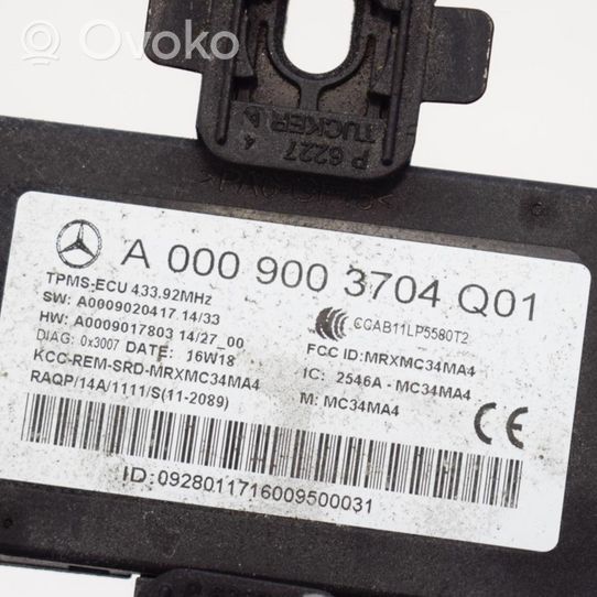 Mercedes-Benz A W176 Sterownik / Moduł kontroli ciśnienia w oponach A0009003704