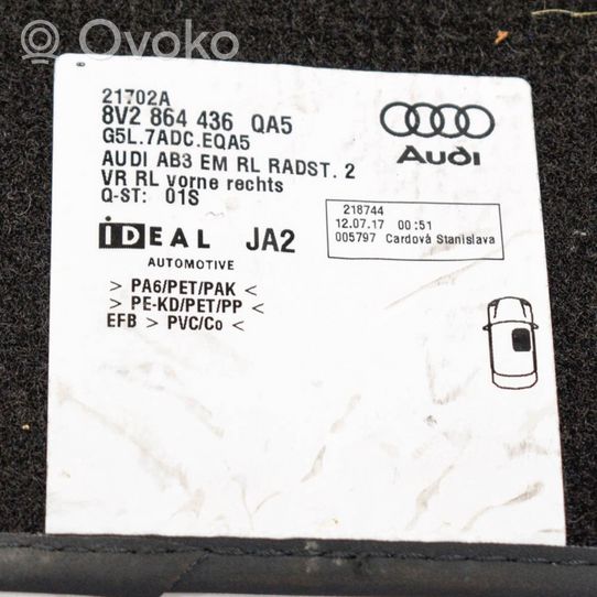 Audi A3 S3 8V Auton lattiamattosarja 8V2864435