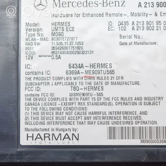 Mercedes-Benz GLE (W166 - C292) Centralina/modulo bluetooth 