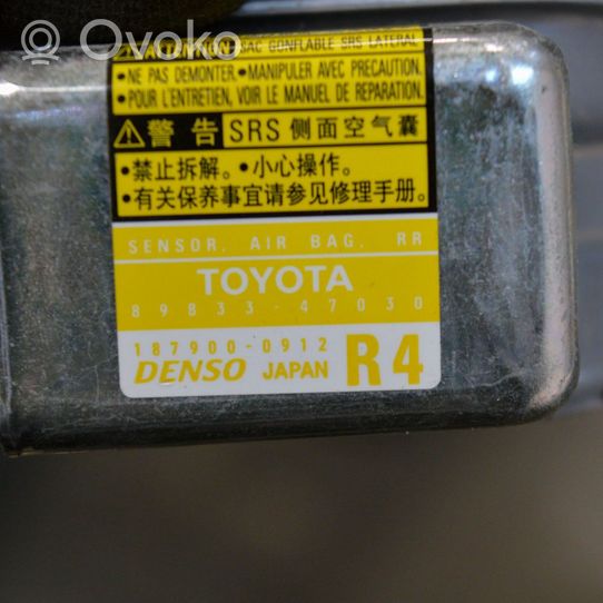 Toyota Prius (NHW20) Capteur de collision / impact de déploiement d'airbag 8983347030