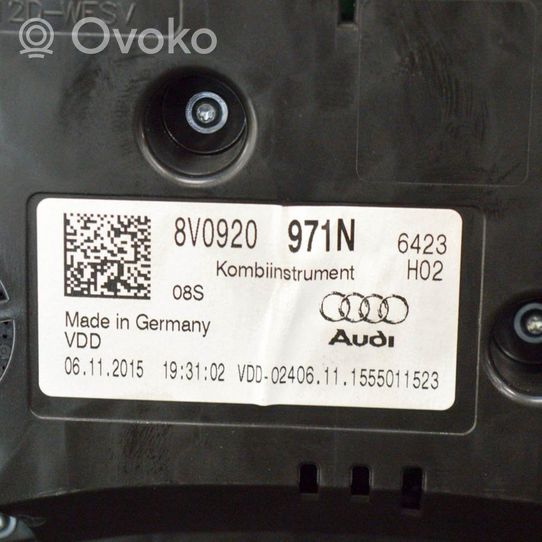 Audi A3 S3 8V Спидометр (приборный щиток) 8V0920971N