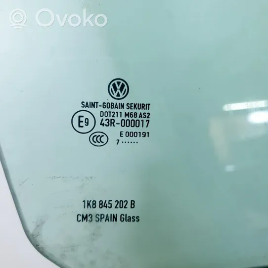 Volkswagen Scirocco Front door window glass four-door 43R000017