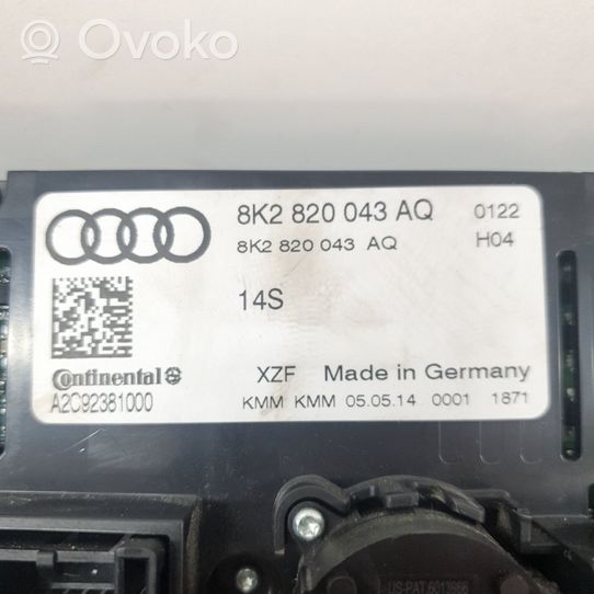Audi A4 S4 B8 8K Przełącznik / Włącznik nawiewu dmuchawy 8K2820043AQ