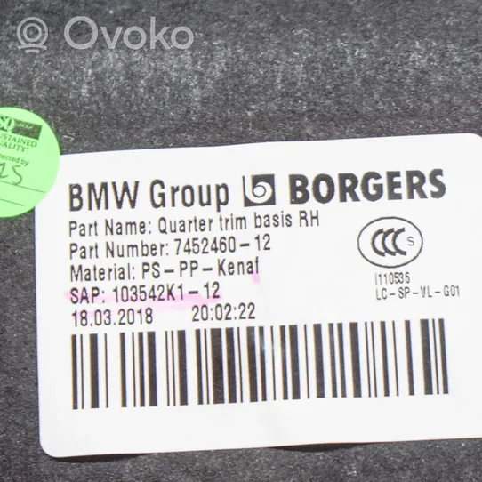 BMW X3 G01 Boczek / Tapicerka / bagażnika 7452460