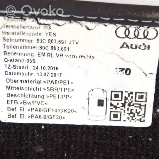 Audi Q5 SQ5 Set di tappetini per auto 80C863691