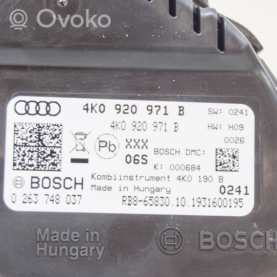 Audi A6 S6 C8 4K Spidometras (prietaisų skydelis) 4K0920971B