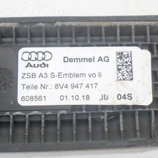 Audi A3 S3 8V Garniture marche-pieds avant 8V4947417