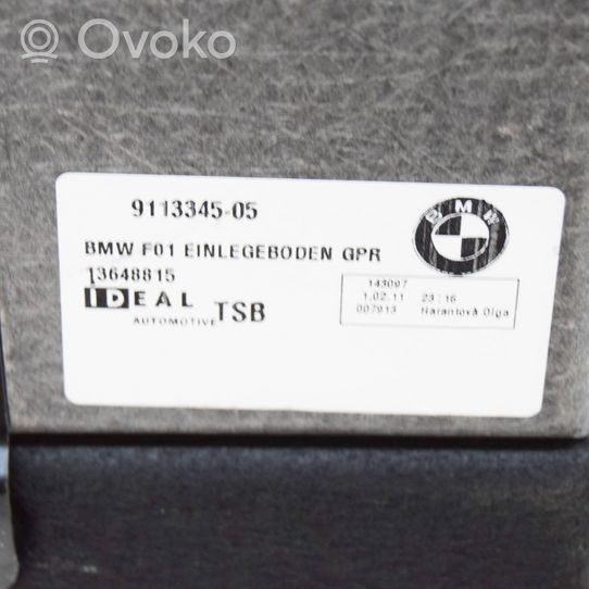 BMW 7 F01 F02 F03 F04 Tavaratilan kaukalon tekstiilikansi 9113345