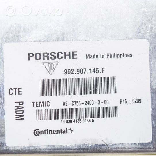 Porsche 911 992 Module de commande suspension pneumatique arrière A2C7582400300