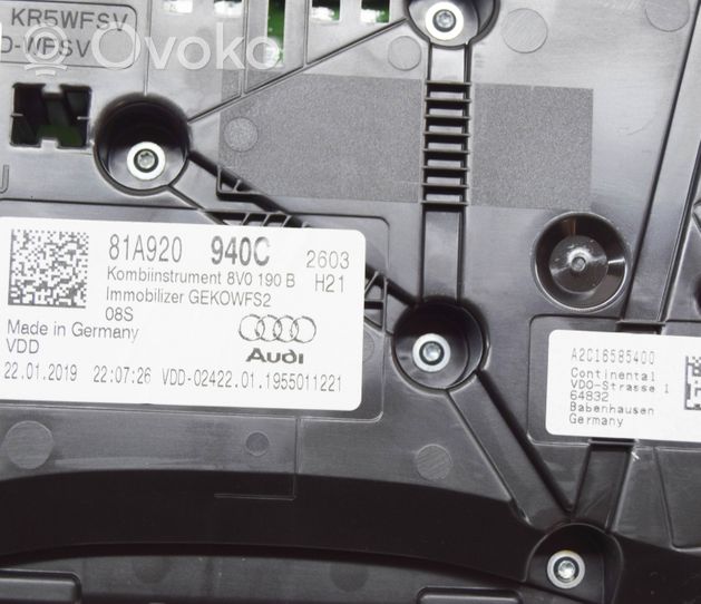 Audi Q2 - Licznik / Prędkościomierz 81A920940C