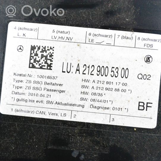 Mercedes-Benz E W212 Istuimen säädön moduuli A2129005300