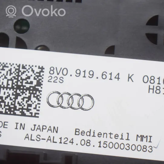 Audi A3 S3 8V Inny elementy tunelu środkowego 8V0919614K