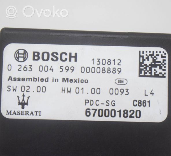 Maserati Quattroporte Unité de commande, module PDC aide au stationnement 670001820