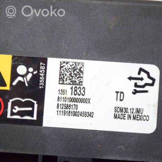 Opel Corsa E Module de contrôle airbag 13511833