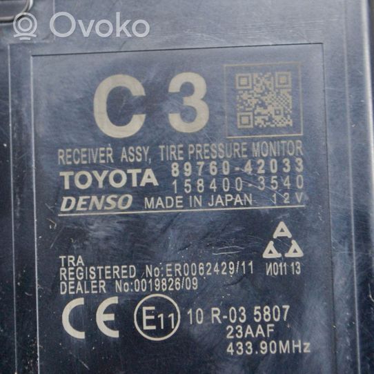 Toyota RAV 4 (XA40) Rengaspaineen valvontayksikkö 10R035807