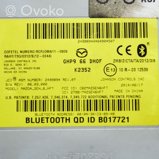 Mazda CX-5 Module unité de contrôle Bluetooth 10R0312539