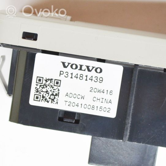 Volvo XC40 Interruttore a pulsante apertura portellone posteriore/bagagliaio 31481439