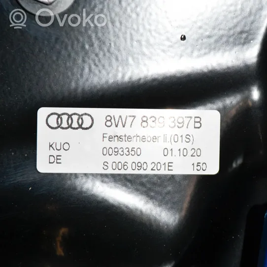 Audi A5 Elektriskā loga pacelšanas mehānisma komplekts 8W7839397B