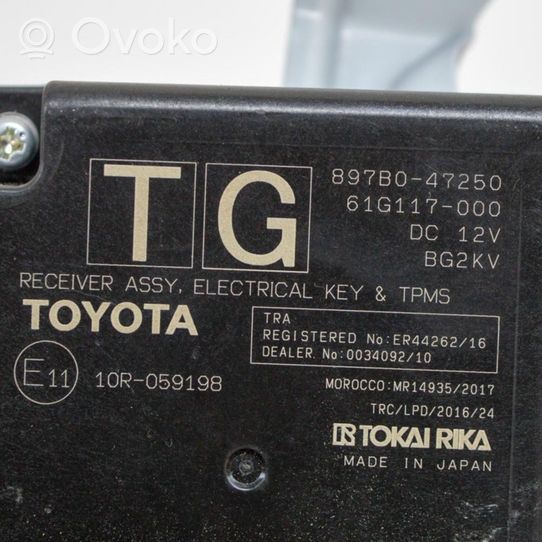 Toyota Prius (XW50) Module de contrôle sans clé Go 897B047250