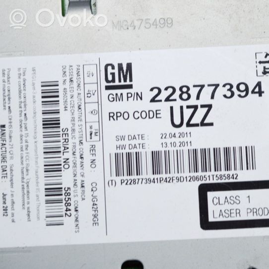 Opel Astra J Radija/ CD/DVD grotuvas/ navigacija 22877394