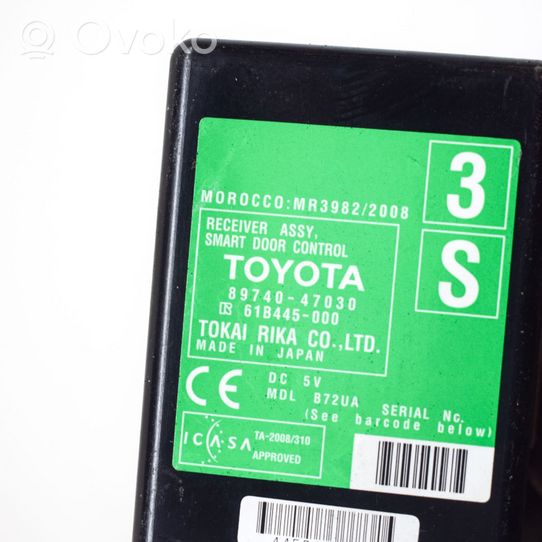 Toyota Prius (XW30) Moduł / Sterownik systemu uruchamiania bezkluczykowego 8974047030
