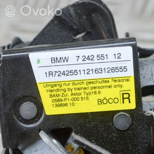 BMW 2 F45 Zamek pokrywy przedniej / maski silnika 7242551