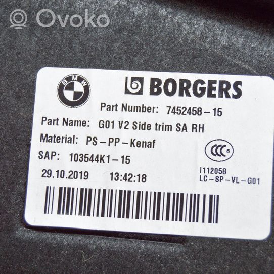 BMW X3 G01 Boczek / Tapicerka / bagażnika 7452458