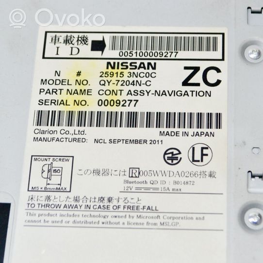 Nissan Leaf I (ZE0) Unité principale radio / CD / DVD / GPS 259153NC0C