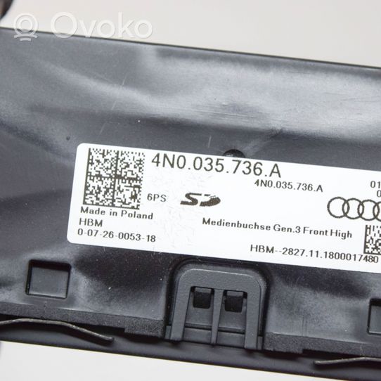 Audi A6 S6 C8 4K USB-pistokeliitin 4N0035736A