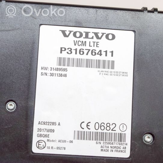 Volvo S90, V90 Centralina/modulo bluetooth 31676411