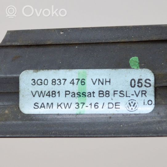 Volkswagen PASSAT B8 Listwa / Uszczelka szyby drzwi przesuwanych 3G0837476