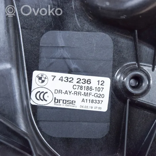 BMW 3 G20 G21 Elektriskā loga pacelšanas mehānisma komplekts 7432236