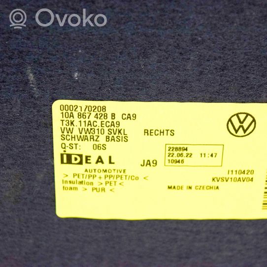 Volkswagen ID.3 Boczek / Tapicerka / bagażnika 10A867428B