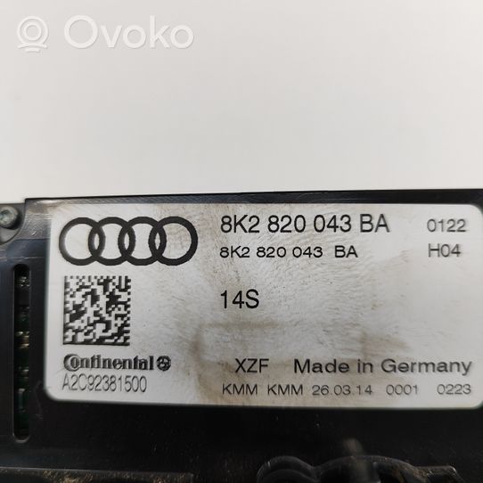 Audi A4 S4 B8 8K Interruttore ventola abitacolo 8K2820043BA