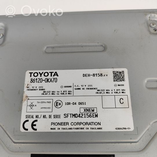 Toyota Hilux (AN120, AN130) Radija/ CD/DVD grotuvas/ navigacija 861200KA70