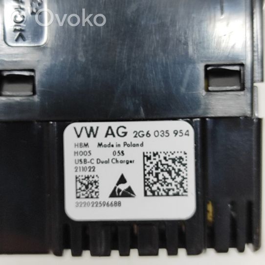 Volkswagen T-Roc USB-pistokeliitin 2G6035954