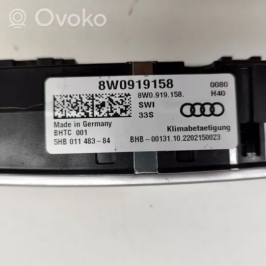 Audi Q4 Sportback e-tron Przełącznik / Włącznik nawiewu dmuchawy 8W0919158