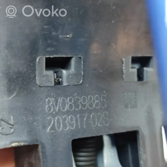 Audi A3 S3 8V Klamka zewnętrzna drzwi przednich 8V0839885